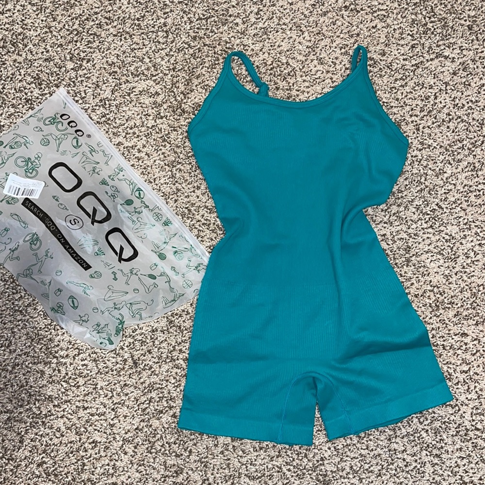 Green OQQ Workout Romper